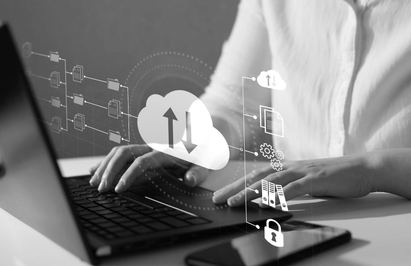 A visual representation of cloud computing's impact on future business strategies and innovations